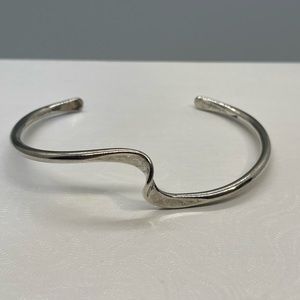 Silver Swoosh Bangle